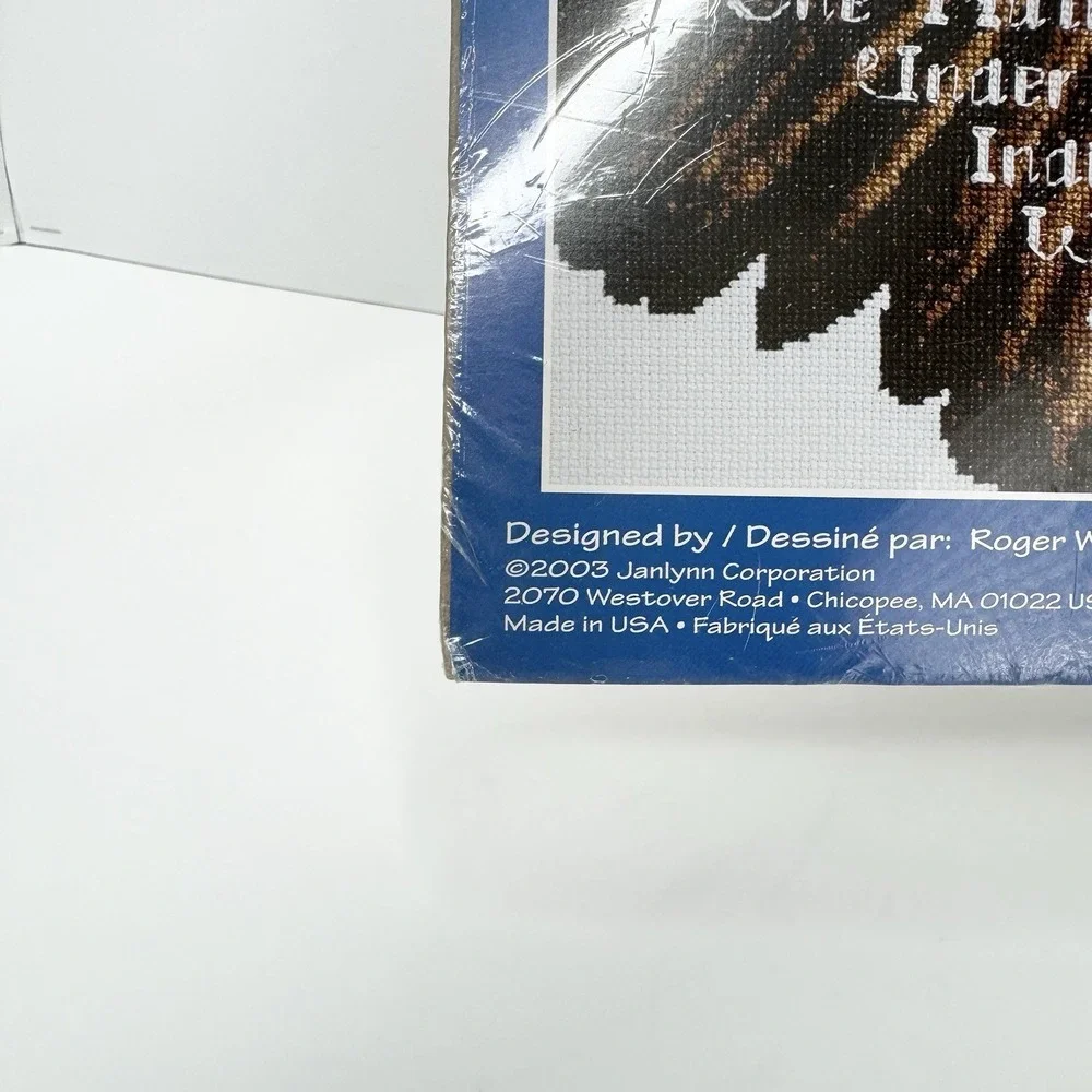 Vintage 2003 Janlynn Counted Cross Stitch Kit Pledge of Allegiance Eagle